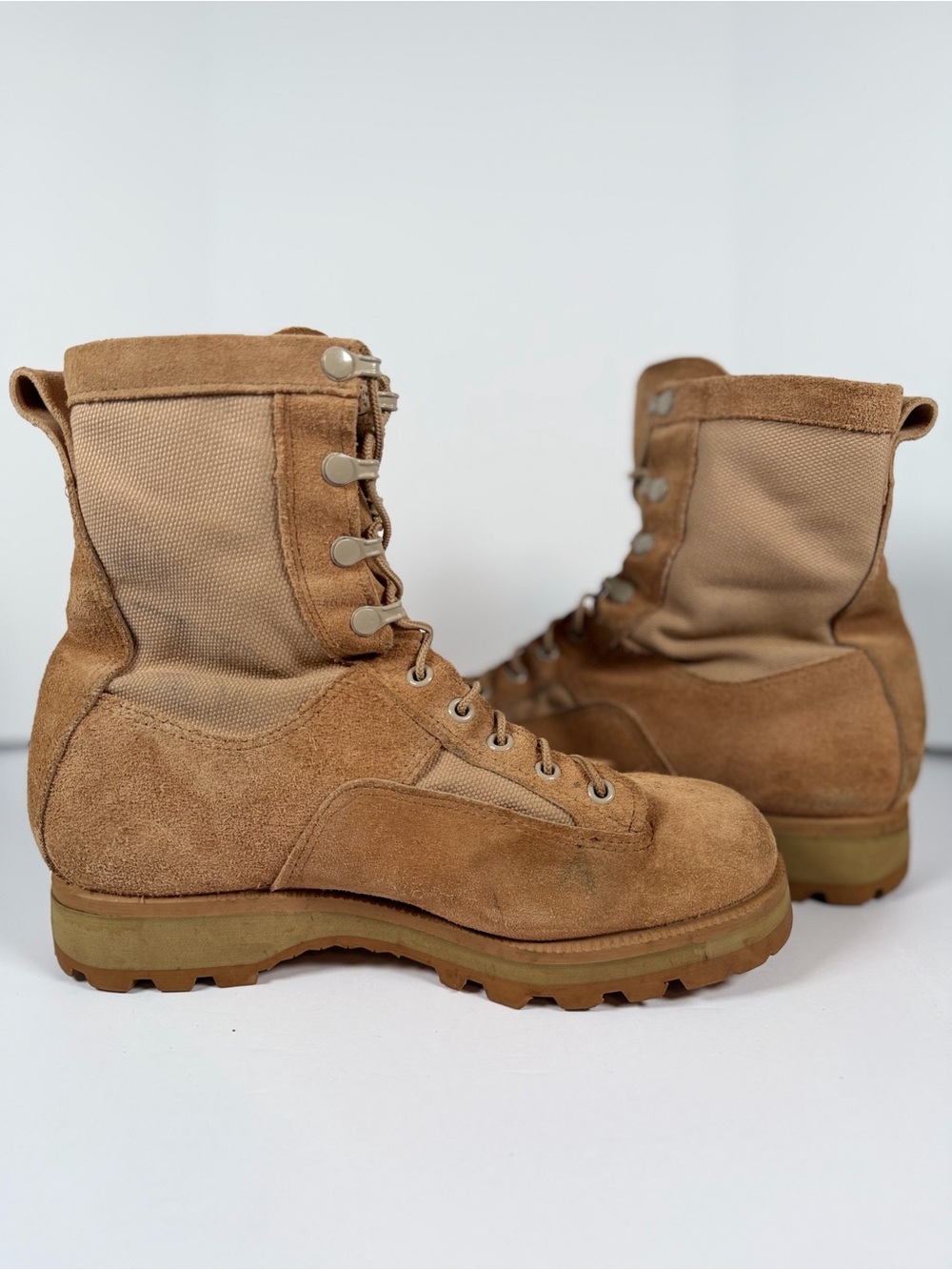 McRae Footwear US Army Flight Combat Vehicle Crewman Boots Tan Suede 7W Gore-tex